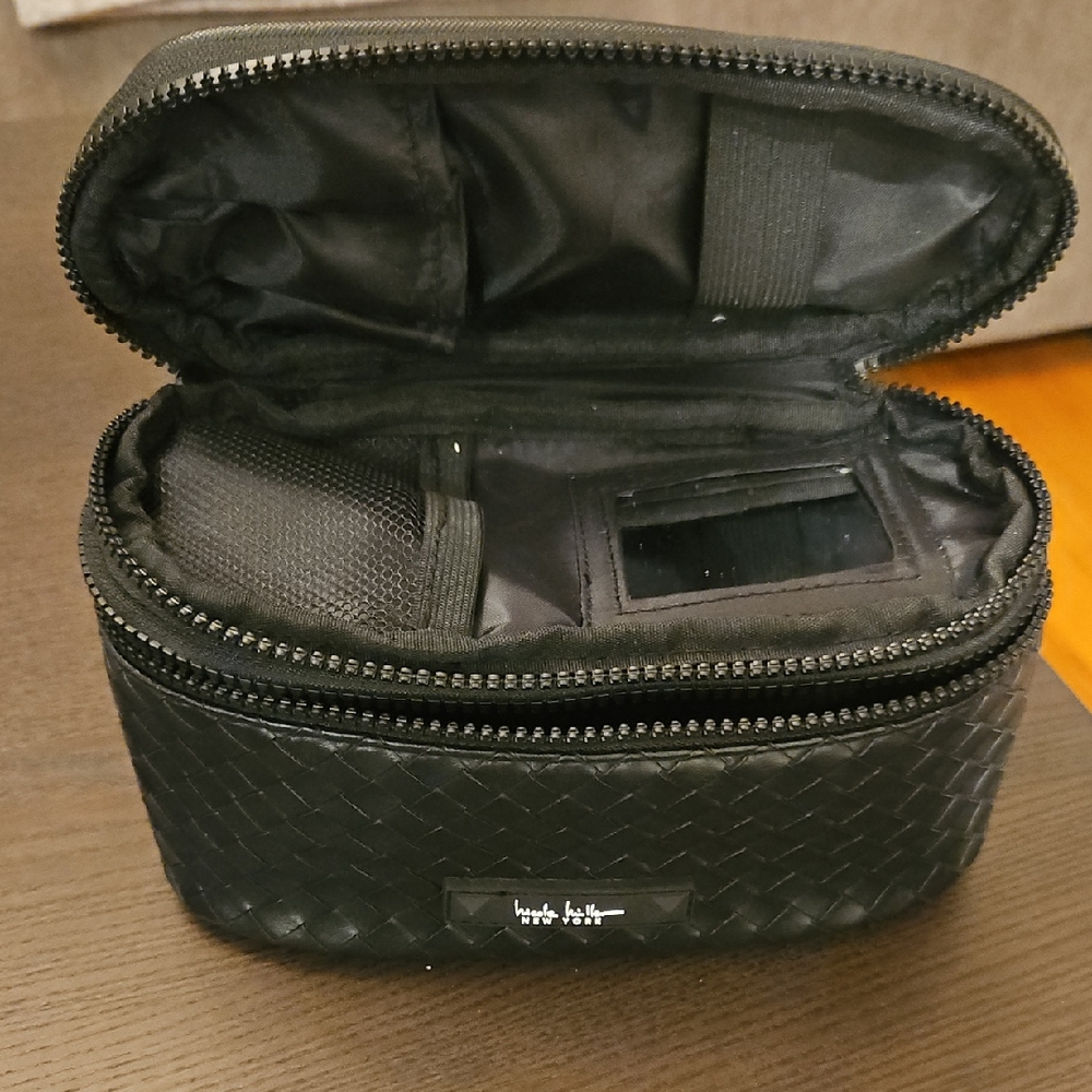 Black Woven Womans Makeup Bag